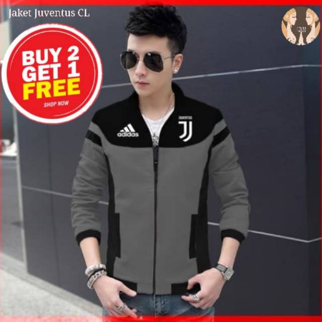 Bg Jaket Juventus CL Jaket Jacket Pria Cowok Cowo Jepang Korea Trendy Modern Sporty Club Juventus