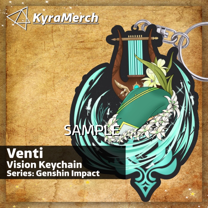 Keychain Vision Genshin Impact Venti
 | KyraMerch Anime Fanmerch Dealer