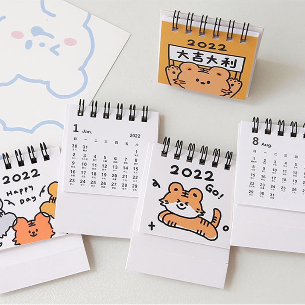 2022 Kalender Meja Mini Kreatif Lucu Untuk Dekorasi Stationery Sekolah - Ow-