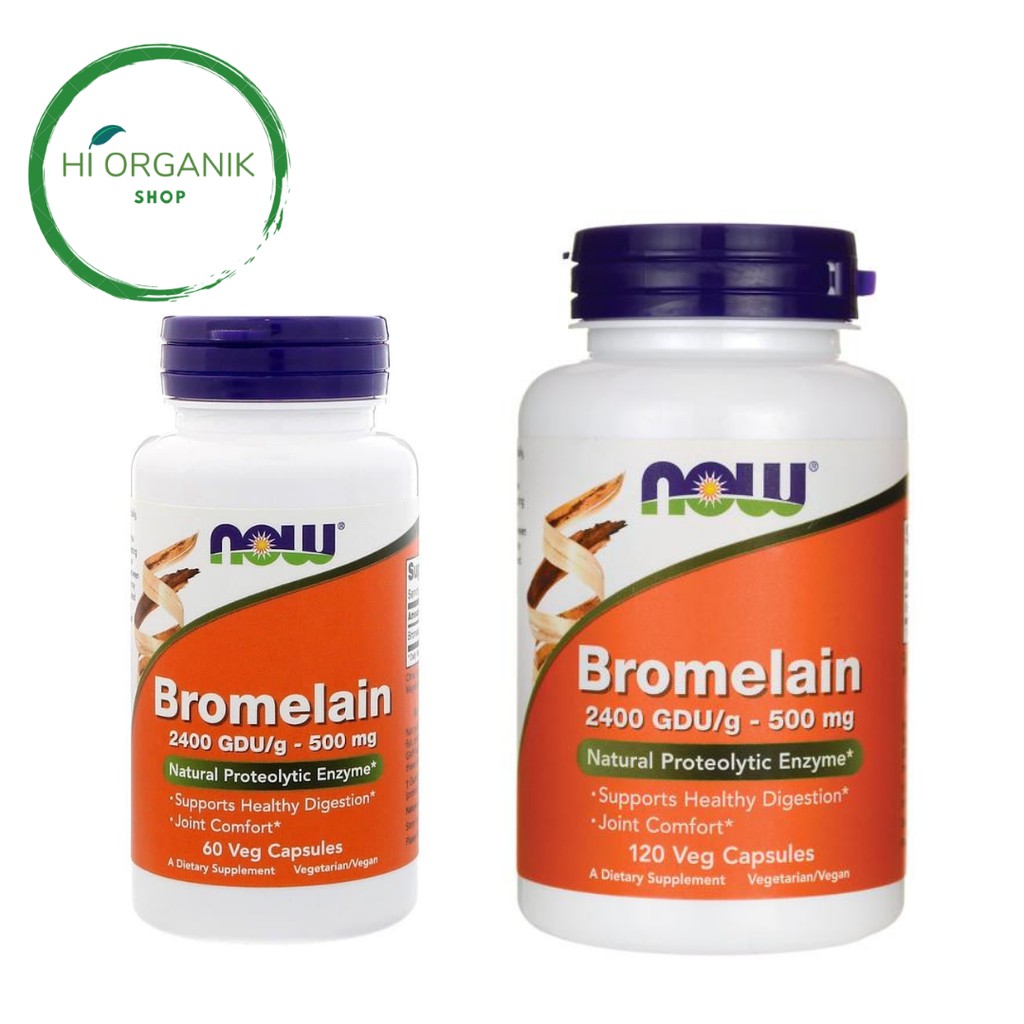 Jual Now Foods Bromelain 500 Mg 60 Veg Capsules Bromelain 500 Mg 120 Veg Capsules Now Food