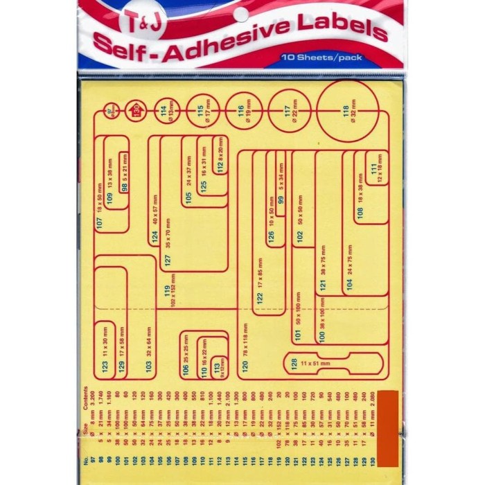 Label T&amp;J nomor 98 / Label Tom Jerry No. 98