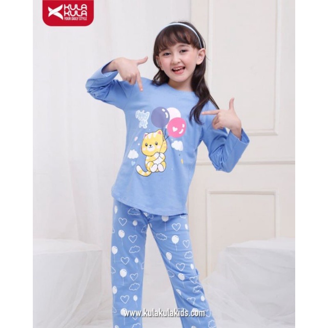 Setelan Anak Perempuan Set Cutie Cat By Kulakula