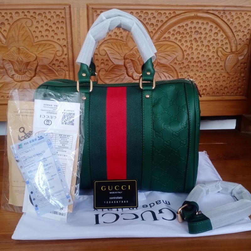 Tas Gucci speedy ll tas gucci hijau ll tas travel bag mini ll Gucci ll tas branded