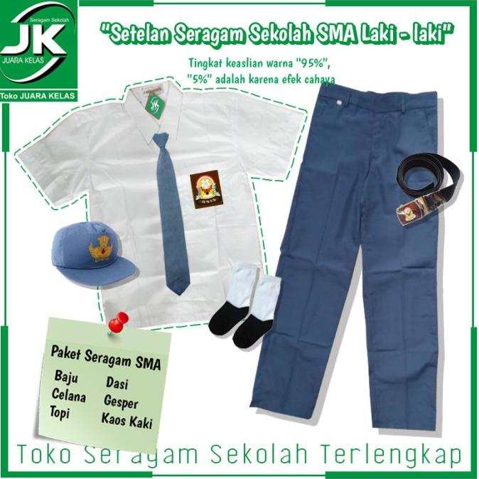 Setelan Seragam SMA Laki-Laki - Paket Sergam SMA Laki Laki