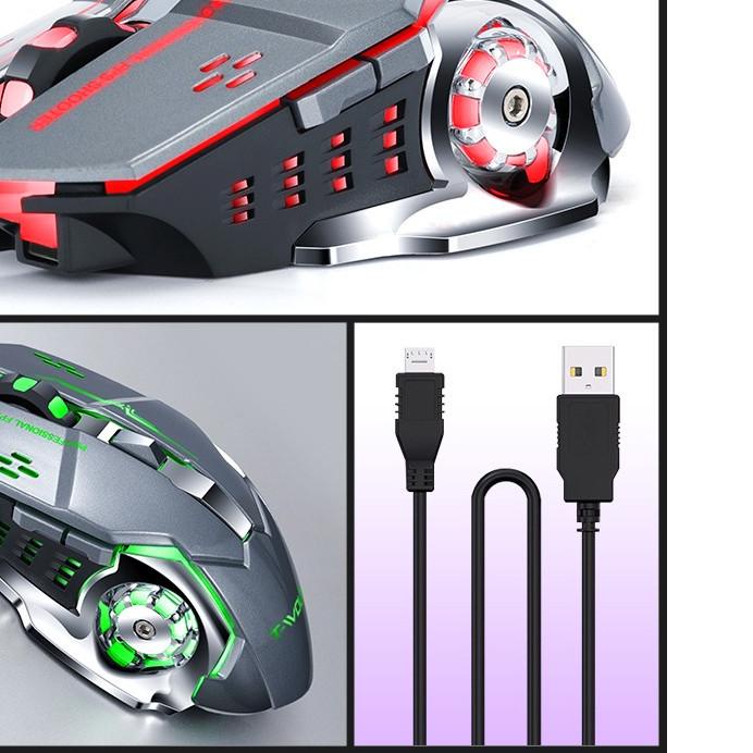 ☚ MOUSE GAMING WIRELESS LED FOREV Q13 (RGB) SILENT MOUSE UPUPIN √ ✻