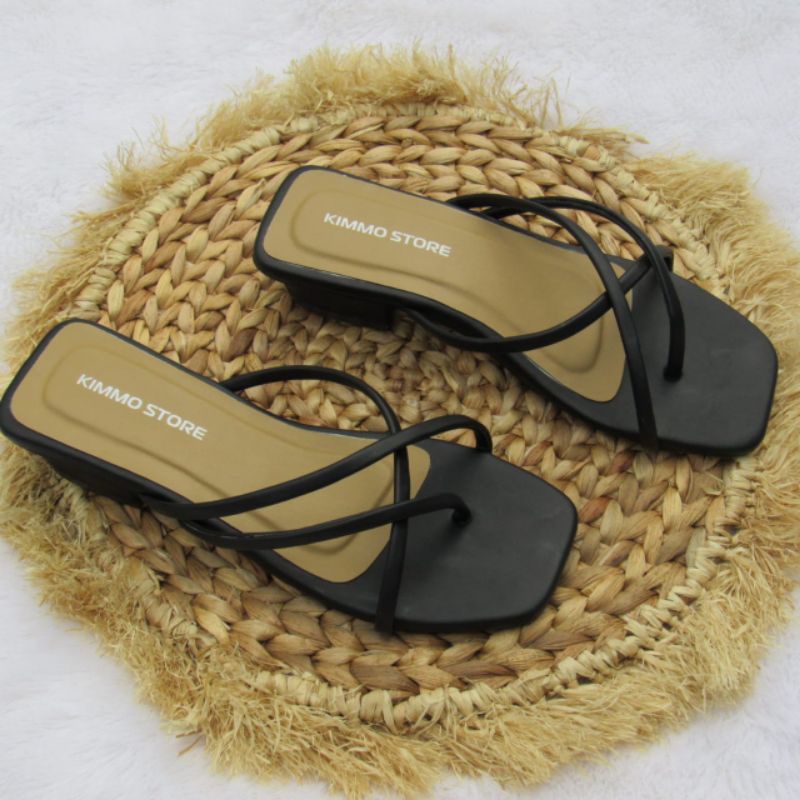 SANDAL WANITA HAK TAHU 3CM KRINJO JEPIT JEMPOL AL-38