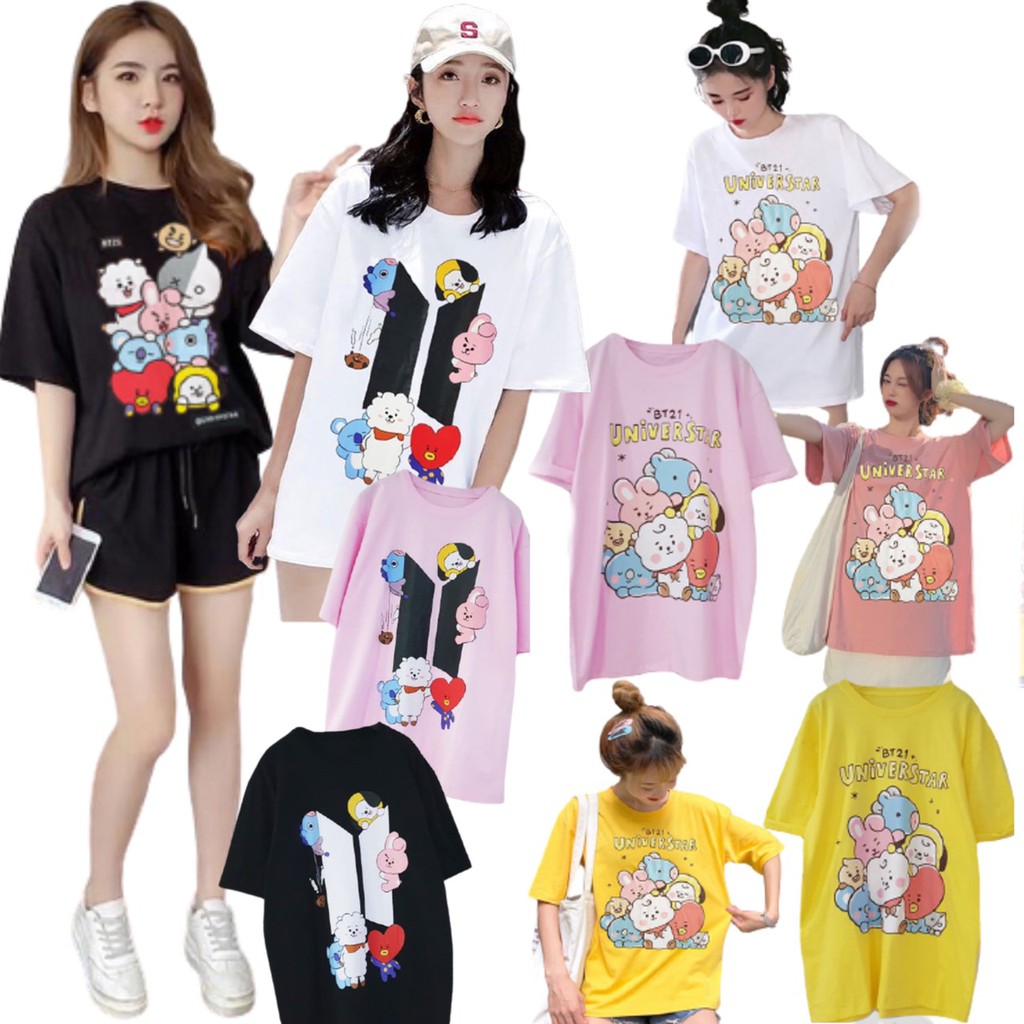 Tee811 Kaos Kpop BT21 BTS Logo BT21 CRT