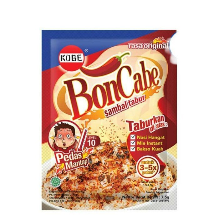 

BonCabe Kobe level 10 / Bubuk Bon Cabe Sachet