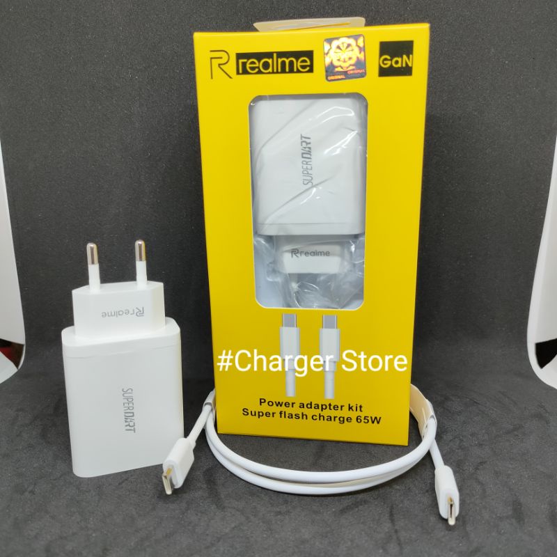 Charger Realme PD Type C Ke Type C ORIGINAL 100% 65W 6.5A SUPER Fast Charging Super VOOC DART
