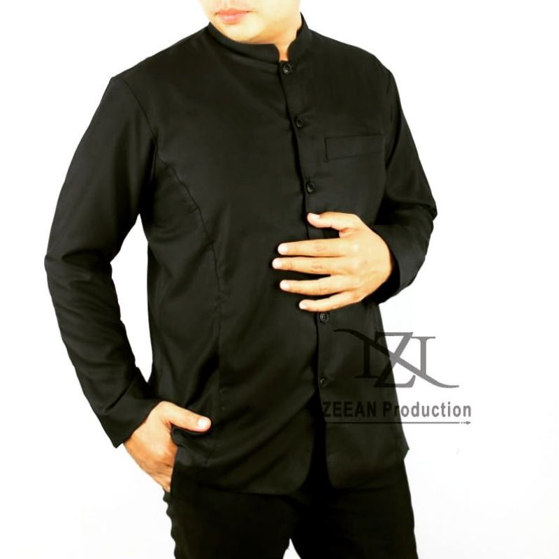 Baju Koko Semi Jas. Koko Pria Dewasa. Koko Lengan  Panjang