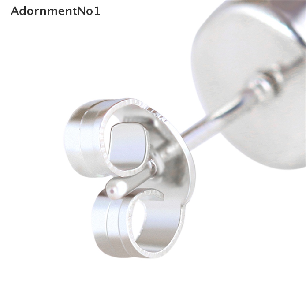 (AdornmentNo1) 6 Pasang Anting Tusuk Bulat Bahan Stainless Steel Hias Cubic Zirconia 3mm - 8mm Untuk Wanita