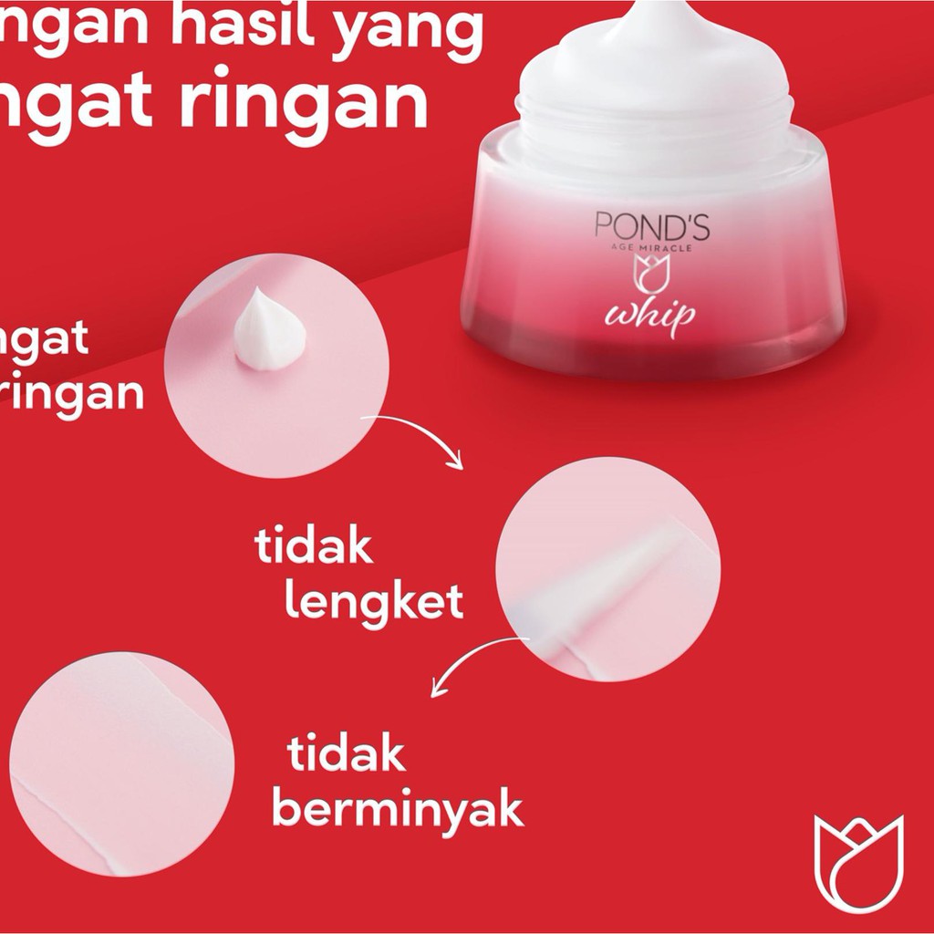 ♥ Ponds Age Miracle Retinol Day Cream Whip 50 G - Moisturizer Anti Aging, Krim Anti Aging ❄