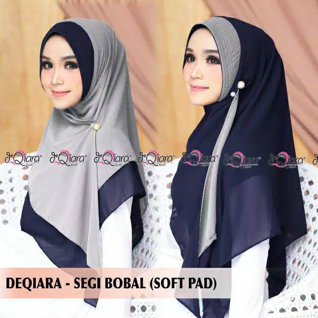 (1KG= 10PCS)HIJAB INSTANT DEQIARA - SEGI BOBAL BOLAK-BALIK 2WARNA/HIJAB BOBAL MURAH-2