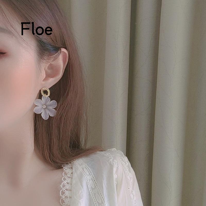 Fl Anting Tusuk Silver S925 Bentuk Bunga Untuk Wanita