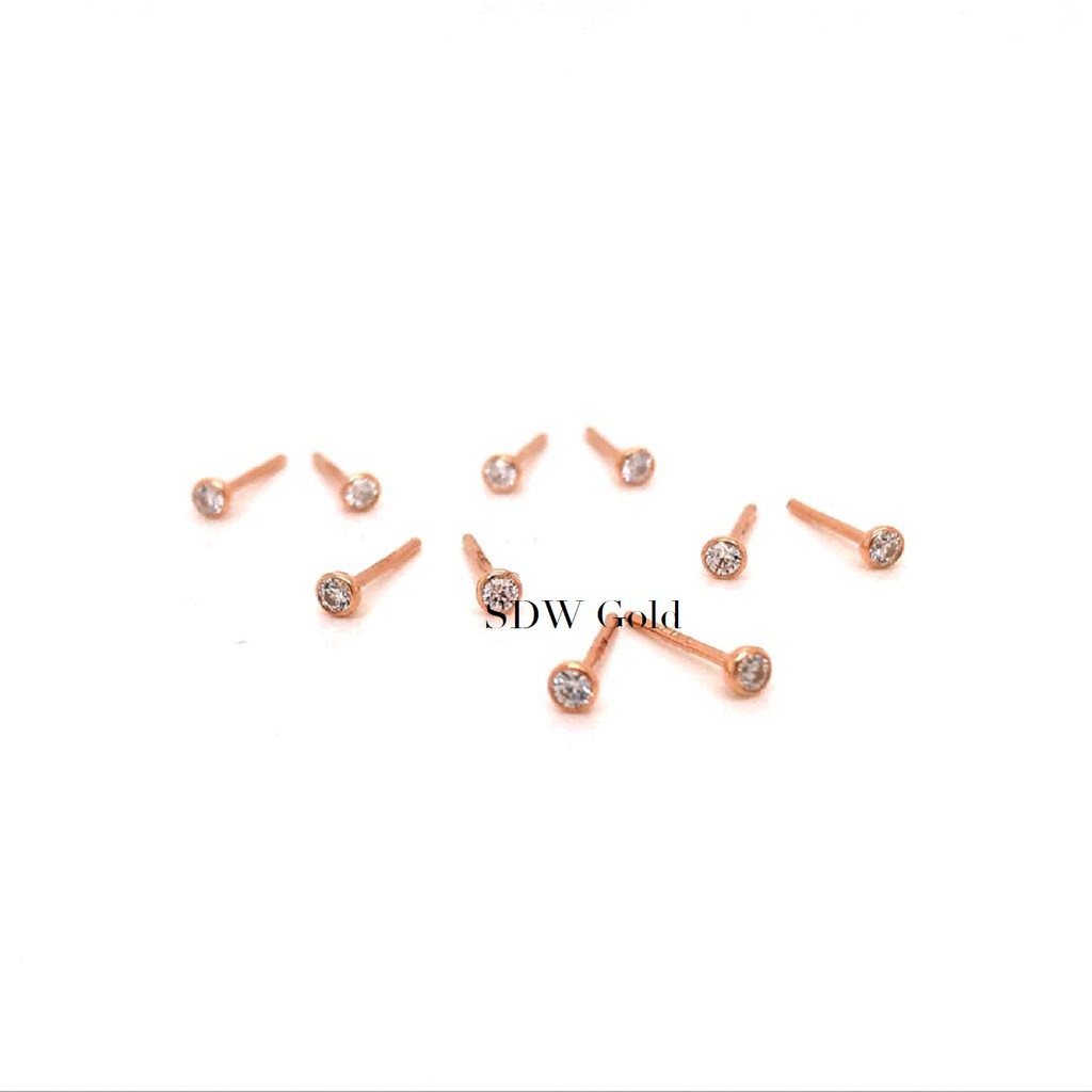 Giwang / Anting Tusuk Emas Solitaire 16K - SDW Gold -