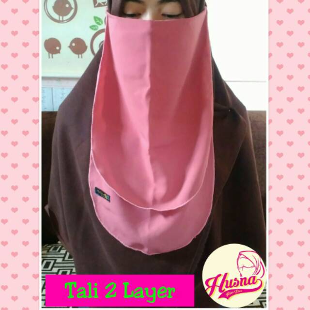 [HUSNA HIJAB] Cadar Tali 2 Layer Murah Untuk Dewasa/ Cadar Tali 2 Layer Wolfis / Cadar 2 Layer