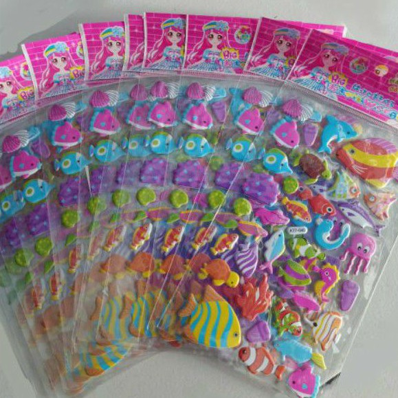 Sticker Stiker Timbul Tempel Embos mainan anak edukatif