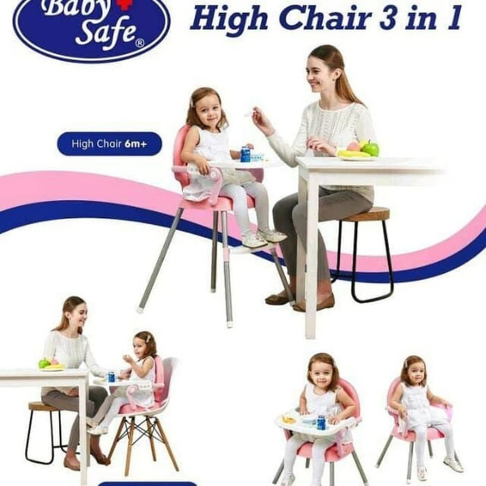 Kursi Bayi Baby Safe High Chair 3 in 1/Kursi Untuk Anak Makan