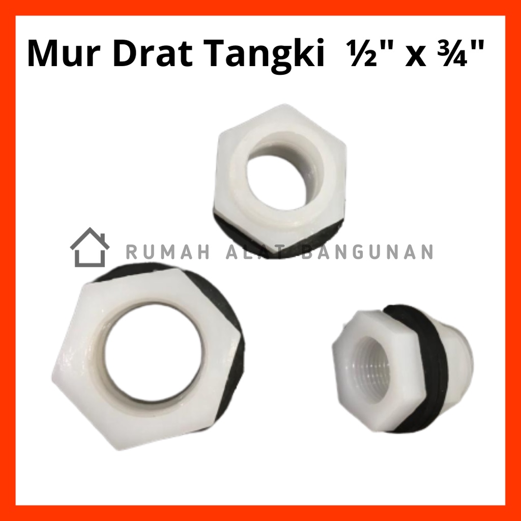 Jual Mur Drat Tangki Pvc Flok Ring Toren Tandon Air Sok Drat Socket Tangki Vring X