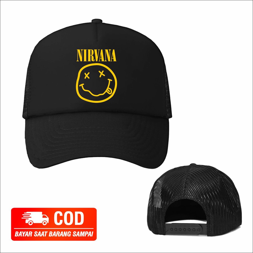 Topi Nirvana Smile - Topi Trucker Original - Topi Distro Bandung - Topi Original