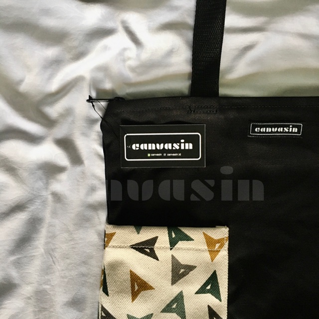 Tote bag black &amp; boomerang