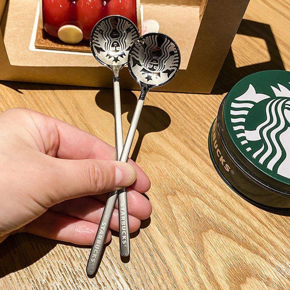 NICKOLAS1 Sendok Pengaduk Sendok Garpu Teh Madu Untuk Piknik Kitche Stainless Steel Cocktail Cutlery Ice Cream Dessert Spoon