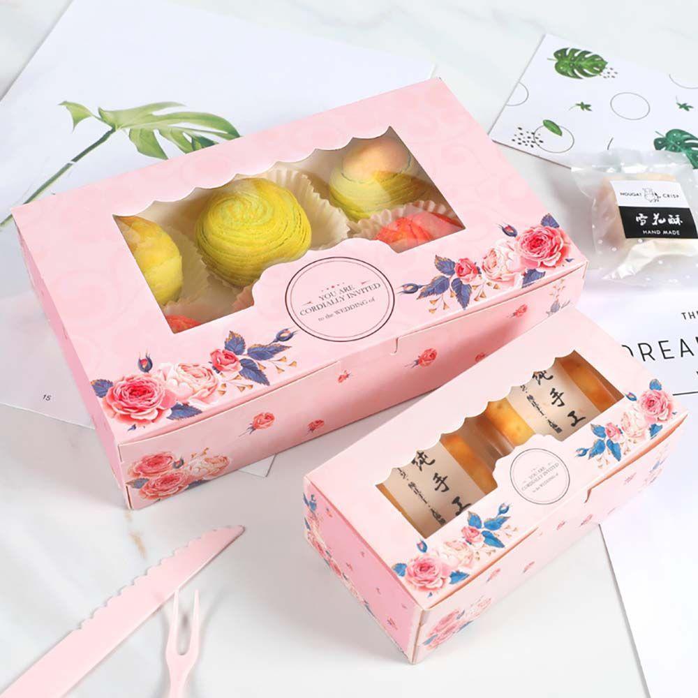 Lanfy Mooncake Box Pastry Biskuit Kertas Hadiah Packaging Box DIY Sovenir Pernikahan Kotak Kue