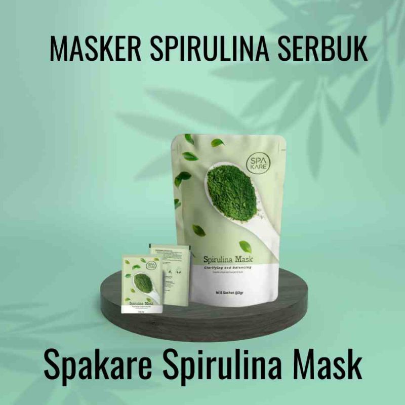 Spakare Spirulina Mask - Masker Spirulina Terbaru Tiens - Premium Quality Halal - Masker Komedo - Ma