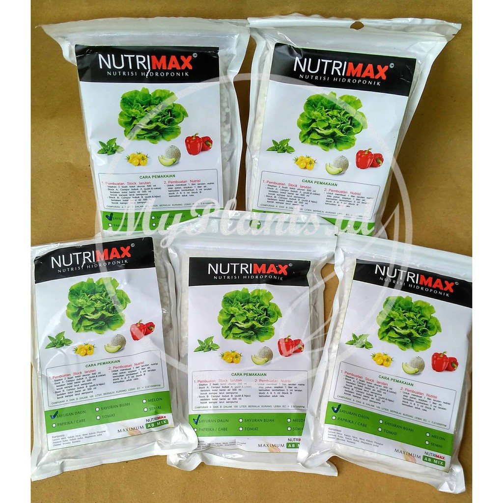 Jual Nutrimax Pupuk Nutrisi AB Mix Hidroponik Sayuran Daun | Shopee ...