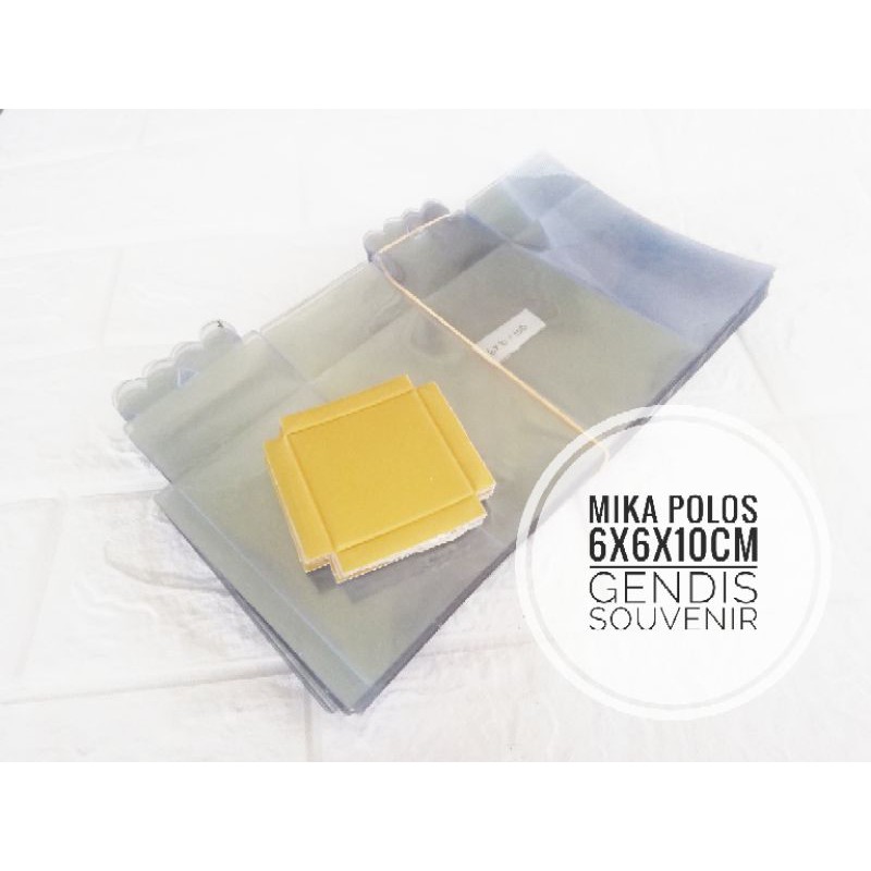 MIKA SOUVENIR GELAS 6X6X10 - MIKA POLOS - MIKA SOUVENIR - BOX MIKA - SOUVENIR - KADO