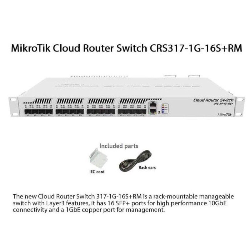 Mikrotik CRS317-1G-16S+RM Crs 317