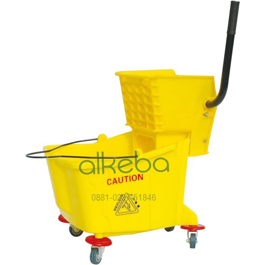 Single Bucket mop 24 L wringer trolley murah