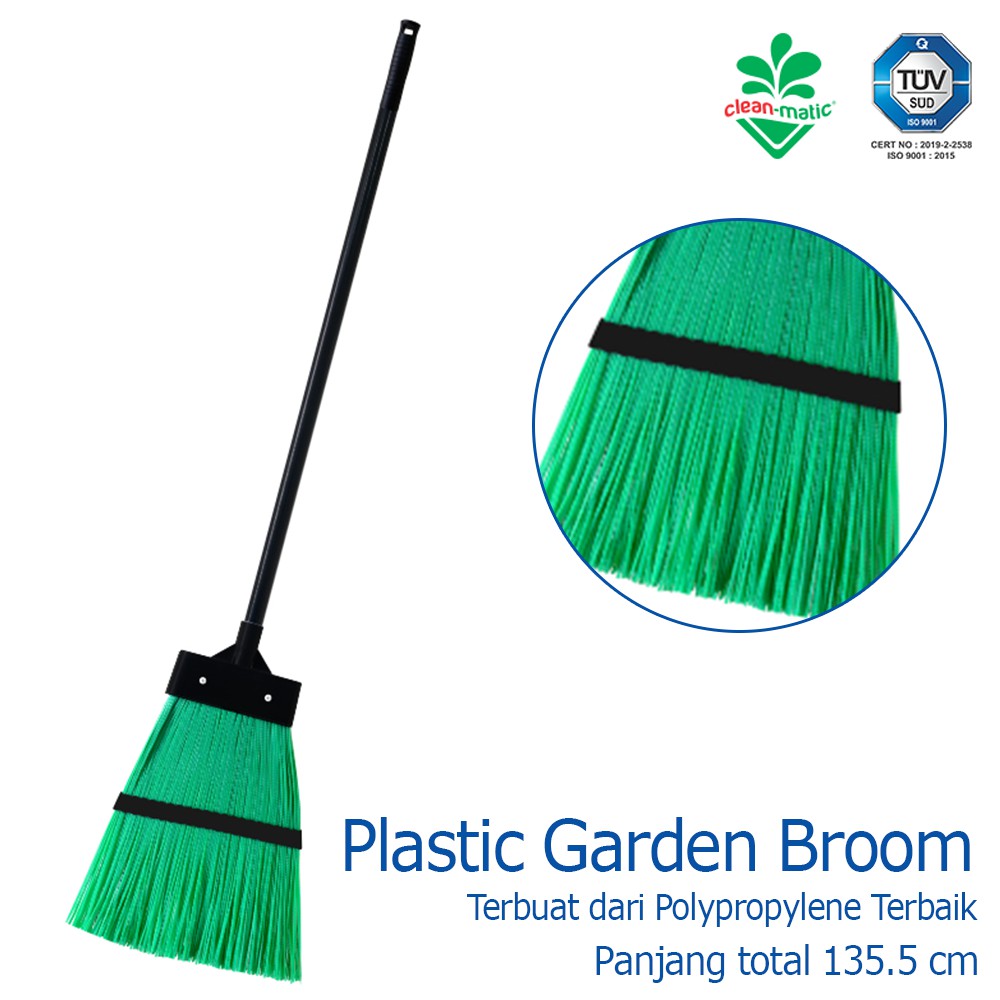 Sapu Taman Plastic Garden Broom Garu Sampah Daun 200061 Cleanmatic