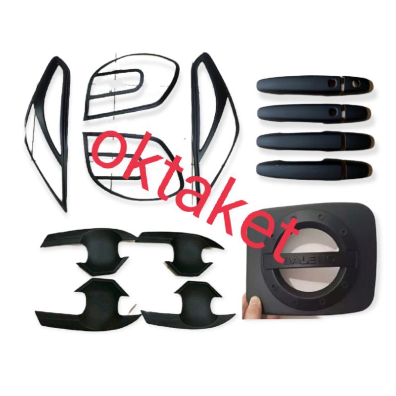 paket lengkap Baleno 2017-2022 garnish depan belakang outer handle tank cover chrome hitam