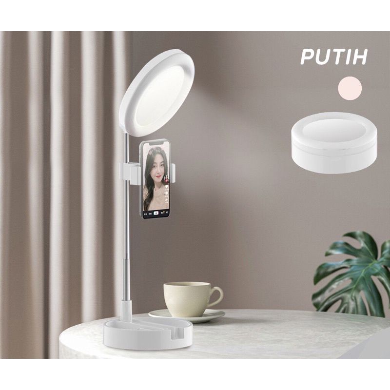 Tripod Hp Ring Light Holder Handphone Lampu Selfie Make up G3 sy12