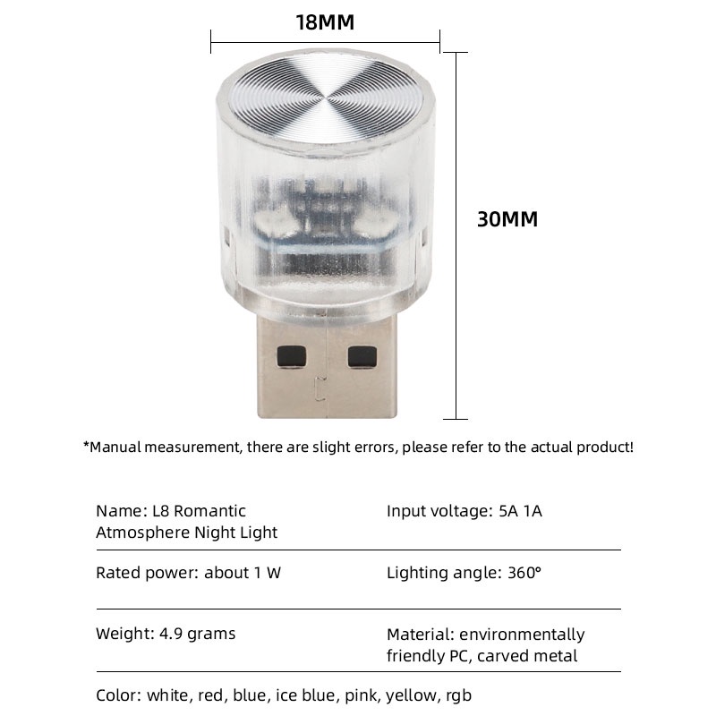 Lampu Suasana led usb mini Mobil Lampu Hias Untuk Pesta Pemodelan Lingkungan Otomotif portableplug play auto interior led