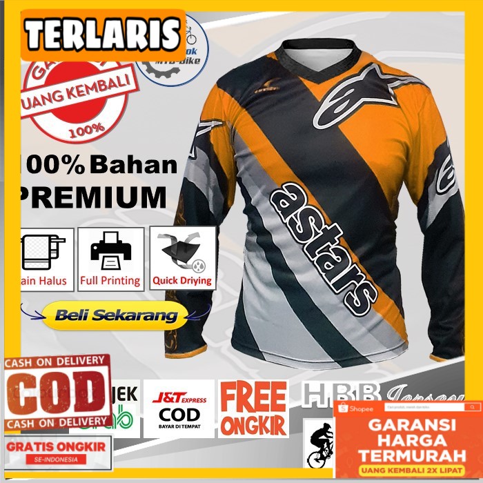 Grosir Baju Jersey Sepeda mtb Trail Astar Biru Kaos Jersy Sepeda MTB Gowes Downhill PRIA MURAH