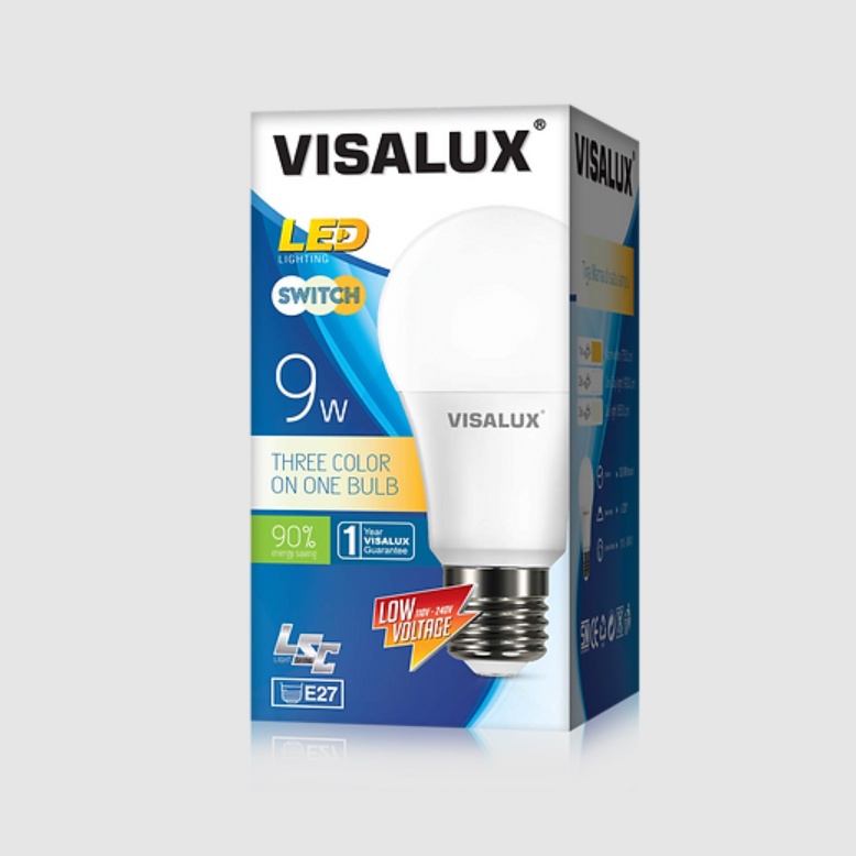 LED THREE COLOR VISALUX 9W - Lampu LED tiga warna VISALUX 9w