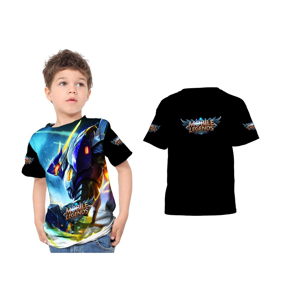 Kaos Anak Unisex Mobile Legends SABER SQUAD 3D FullPrint