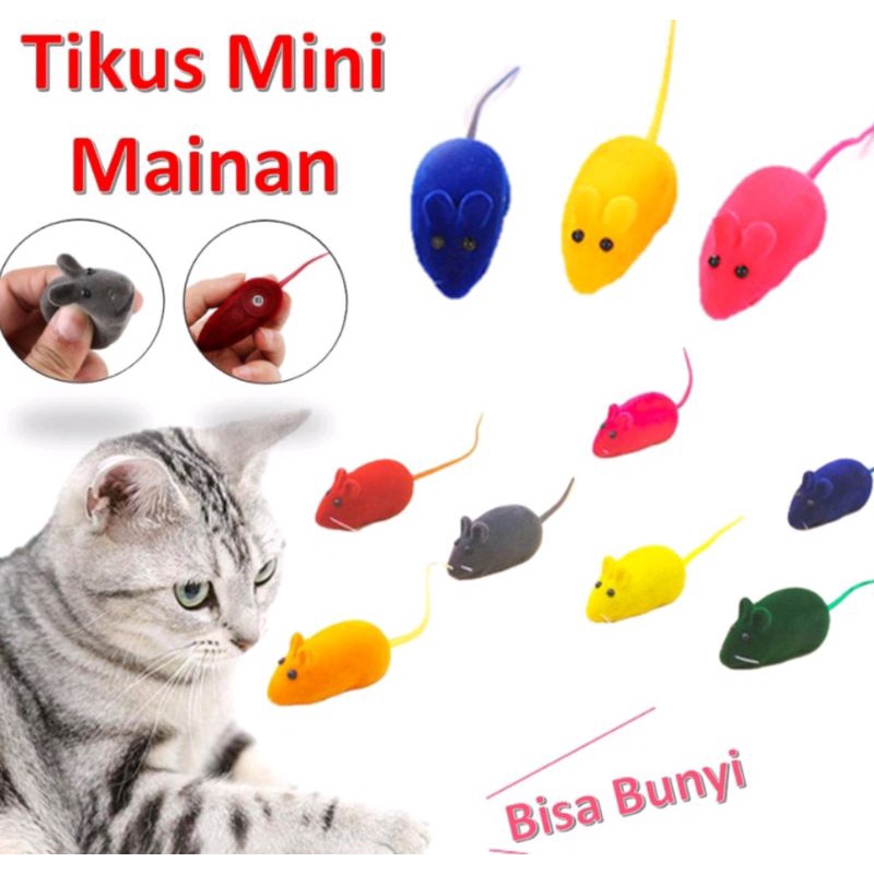Mainan Tikus/bunyi/tikus kucing/tikus karet
