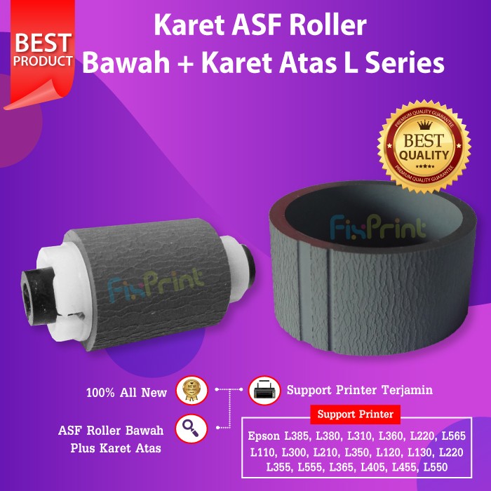 Karet Roller Atas Bawah Epson L110 L120 Printer L210 L220 L300 L310 FI1124