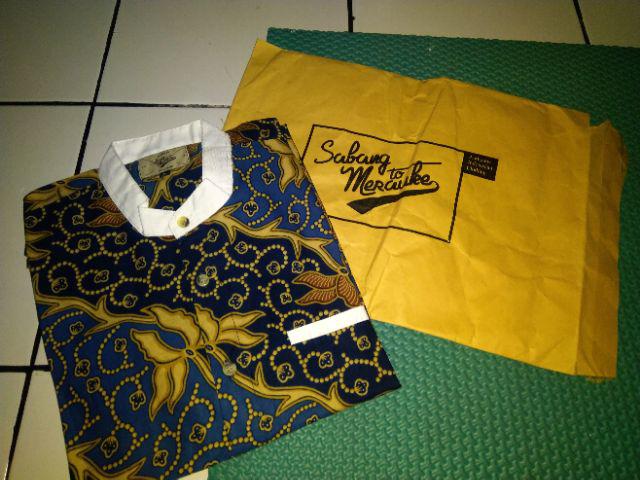 Kemeja Batik Raffles - Kerah Baju Koko - Sabang To Merauke