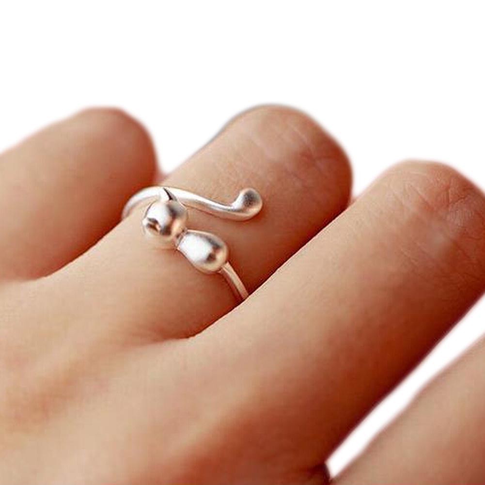 1Pc Cincin Bentuk Kucing Lucu untuk Hadiah Ulang Tahun