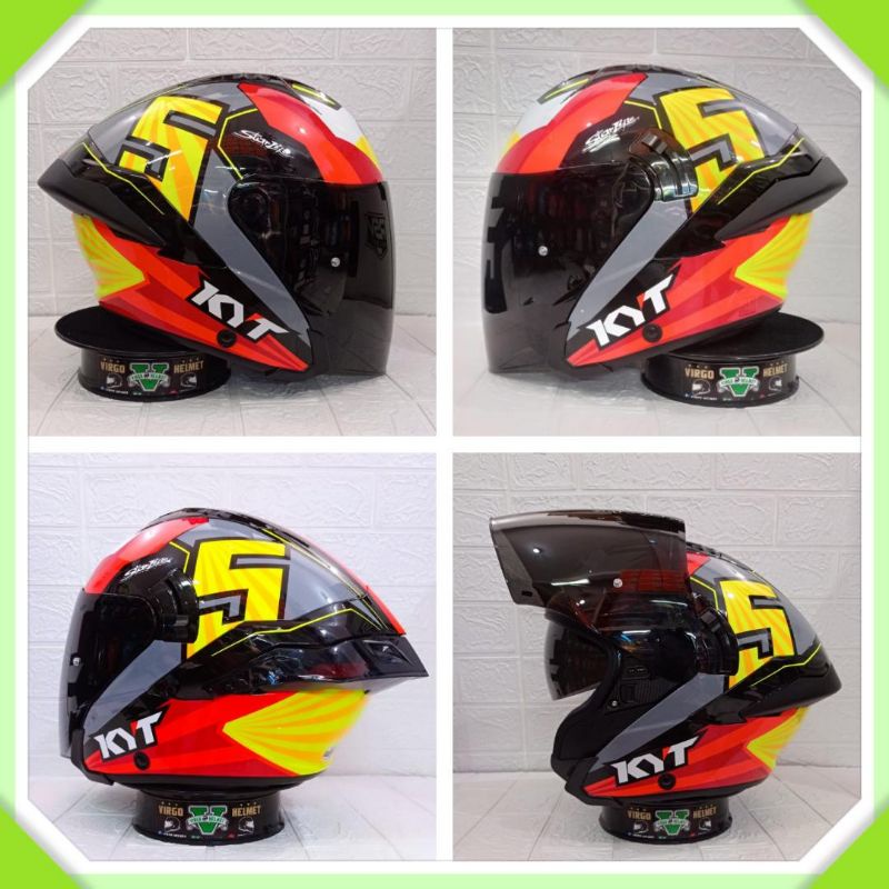 KYT HELM NFJ MOTIF + POLOS PAKET GANTENG ORIGINAL KYT