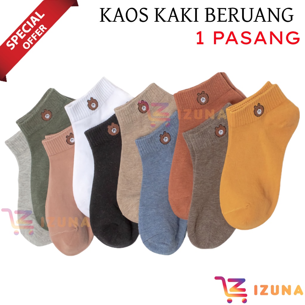 [IZUNA] KAOS KAKI / KAOS KAKI ANGKLE / KAOS KAKI KARAKTER / KAOS KAKI SEMATA / KAOS KAKI BERUANG / KAOS KAKI PENDEK SEMATA