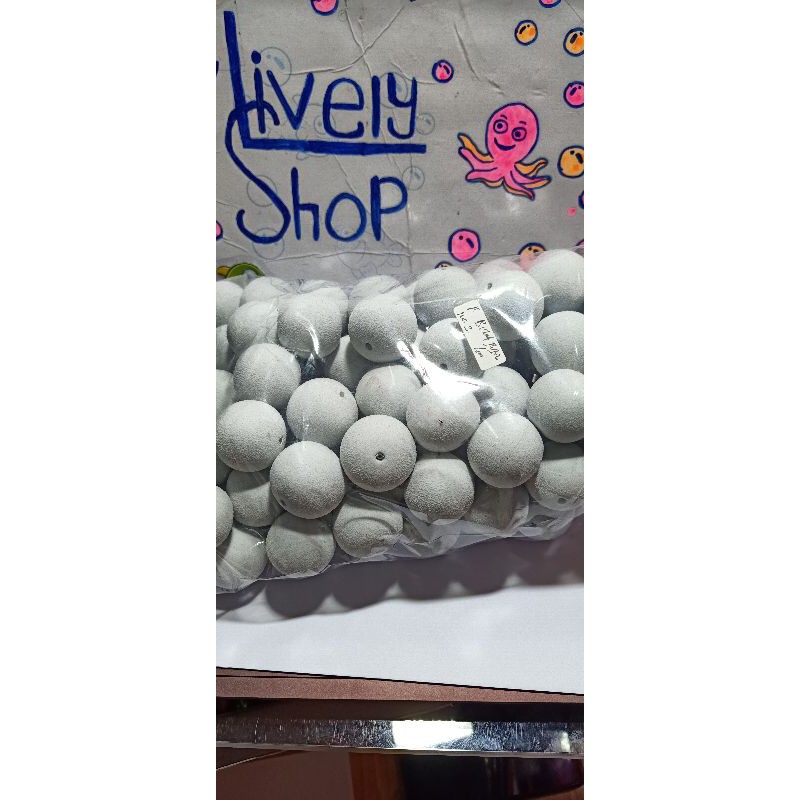 4 pcs Kumbul Busa Bulat Putih no.3