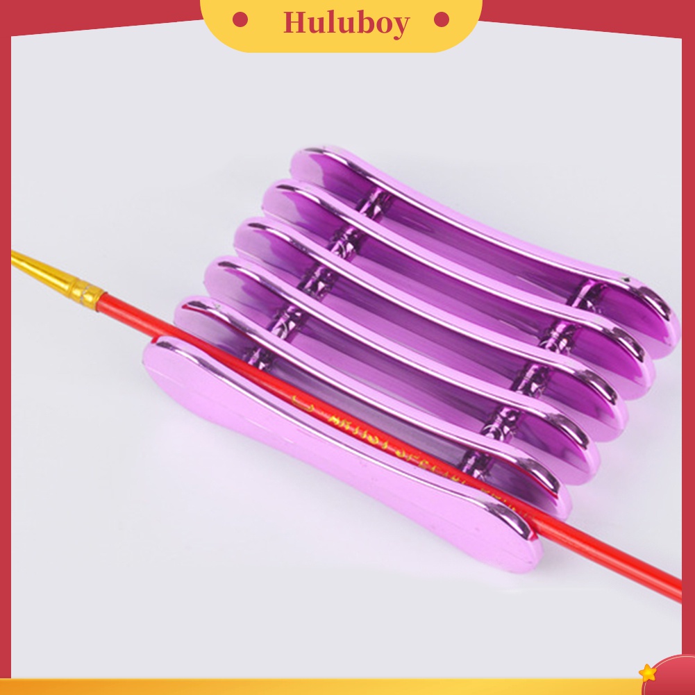 Huluboy Huluboy♡ Rak Stand Holder Kuas Lukis Nail Art Manicure Dengan 5 Sekat