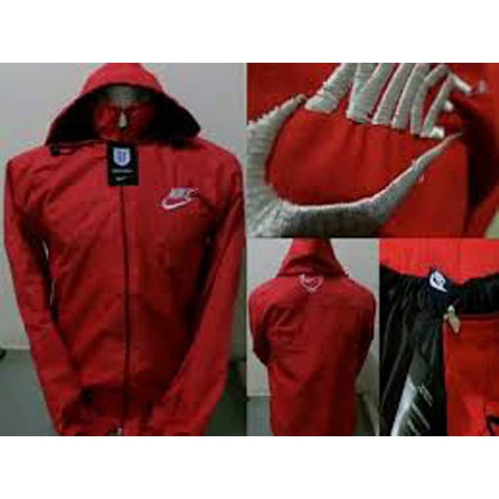 JAKET PRIA NIKE WINDRUNNER PARASUT MERAH CABE