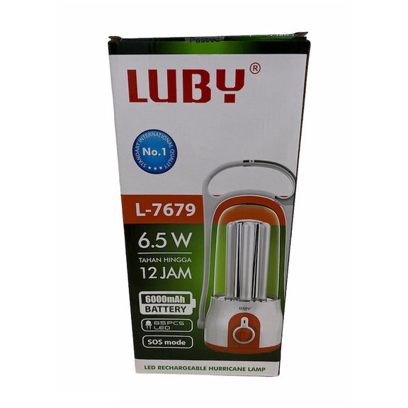 Luby Lampu Emergency Petromak L7679 SMD 65 LED with Dimmer Switch Rechargeable 12 Jam