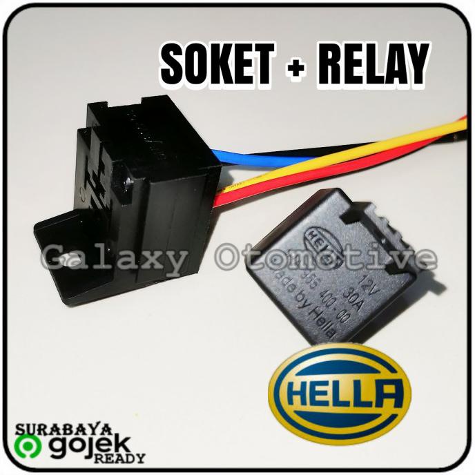 Soket + Relay - HELLA Original - 24v kaki 4 Terlaris